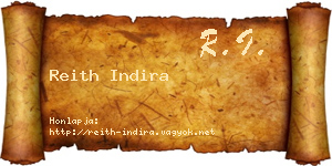 Reith Indira névjegykártya